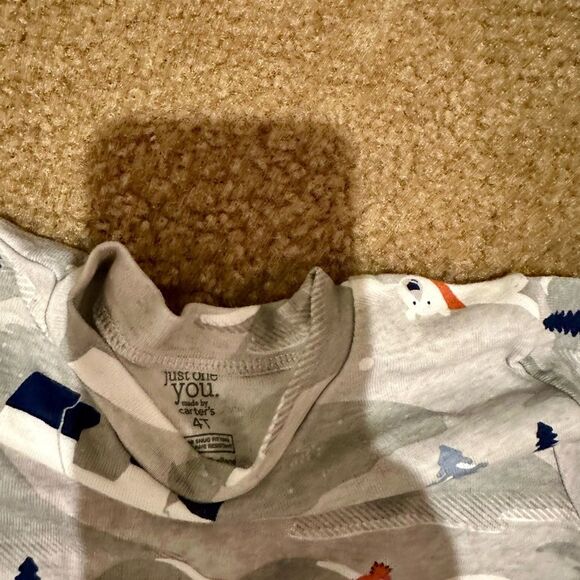 NWOT Carters Winter Theme 2 Piece Pant/Top PJs Size 4 - Picture 6 of 6